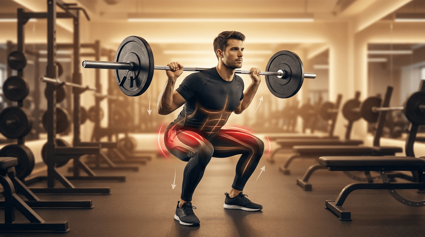 Squat barre (Back Squat)