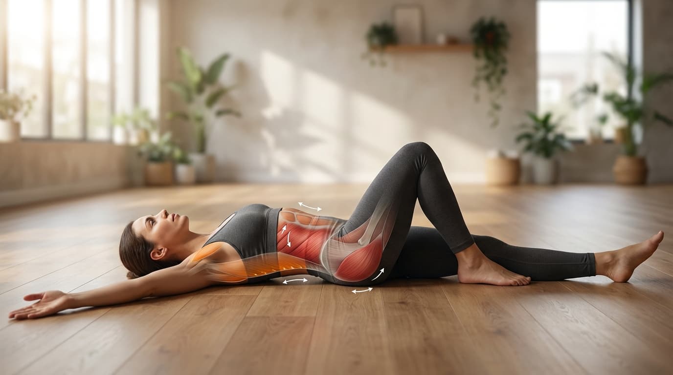 Supta Matsyendrasana (Torsion allongée)