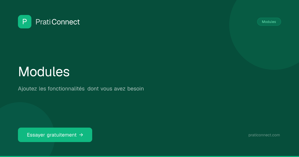 9 modules cliniques spécialisés pour praticiens bien-être | PratiConnect